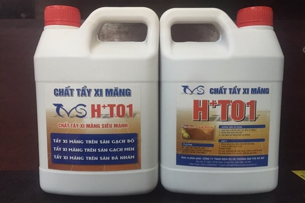 C&aacute;ch tẩy xi măng tr&ecirc;n nền nh&agrave; bằng h&oacute;a chất