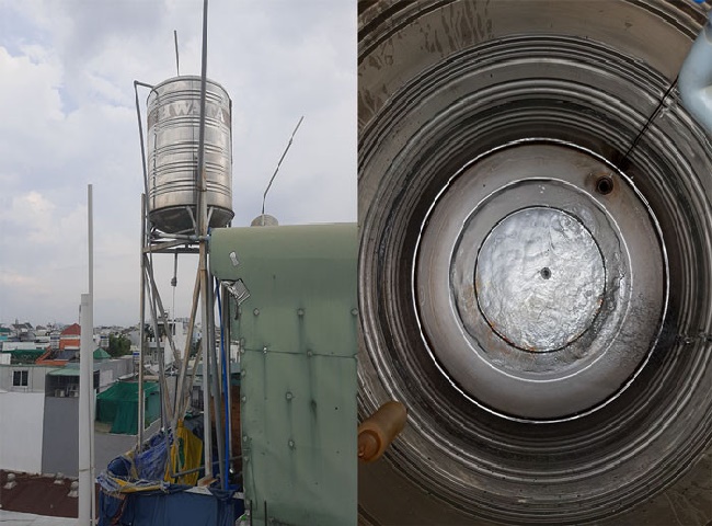 Những vị tr&iacute; kh&oacute; vệ sinh bồn nước quận 1