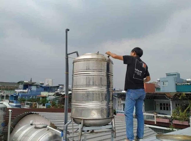Vệ sinh bồn nước quận Thủ Đức sau thi c&ocirc;ng